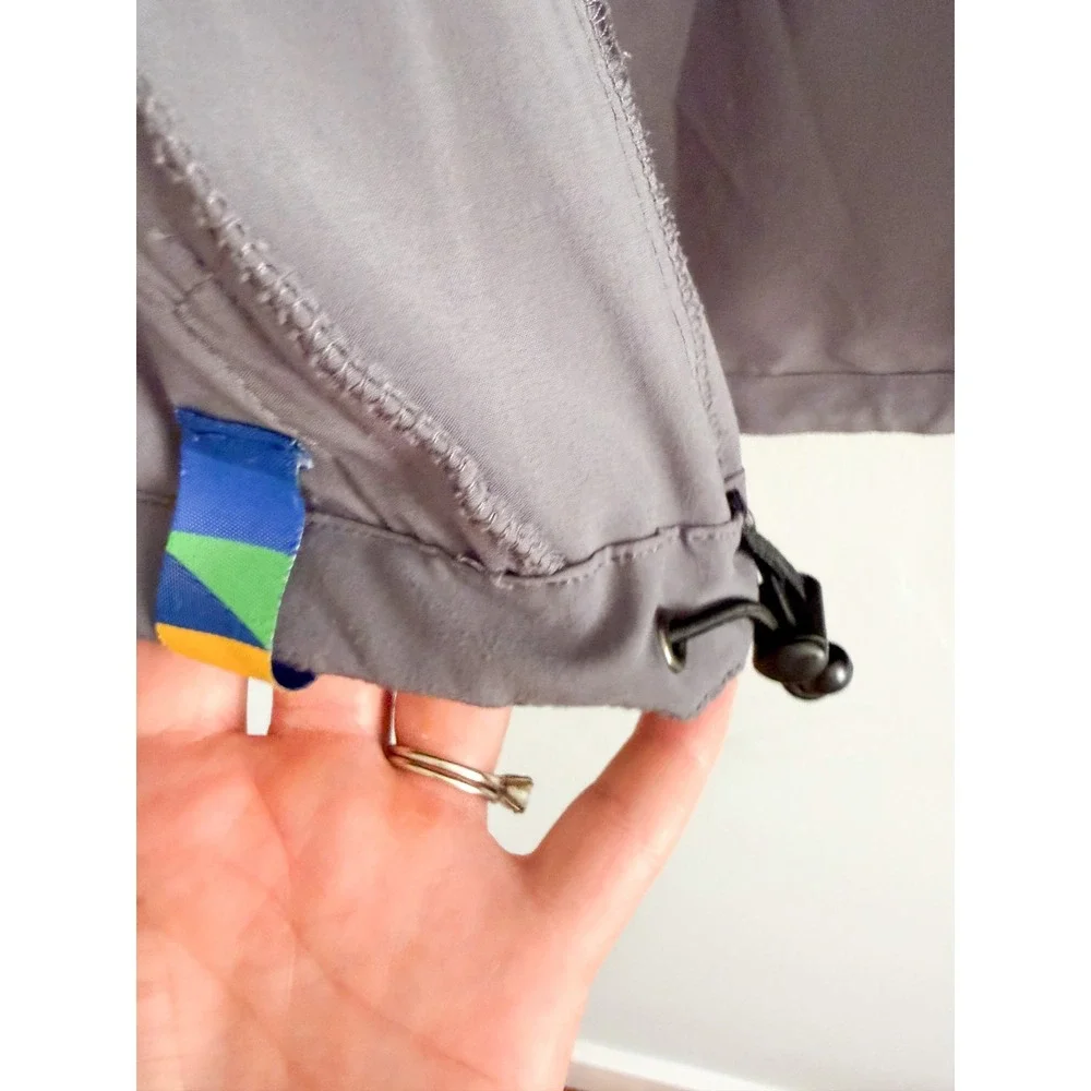 Visa Rio 2016 Olympics Sponsor Hooded Jacket Gray Windbreaker | Sz M